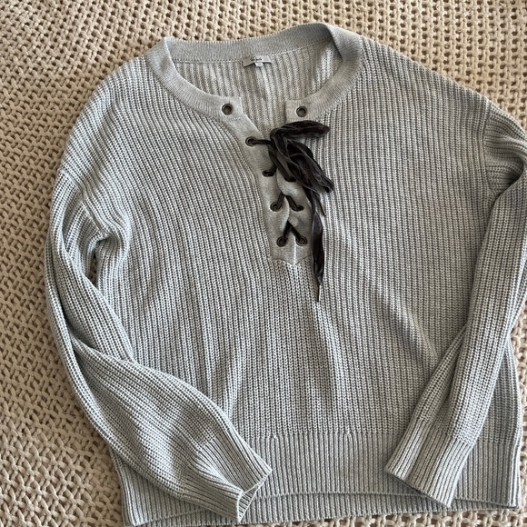 Rails Olivia lace up sweater - Picture 1 of 3